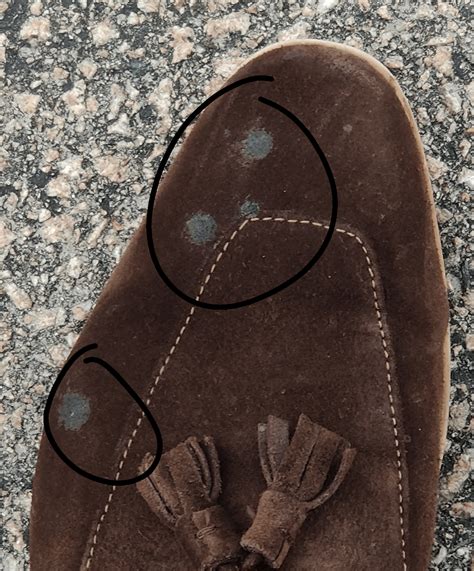 white spots on suede shoes